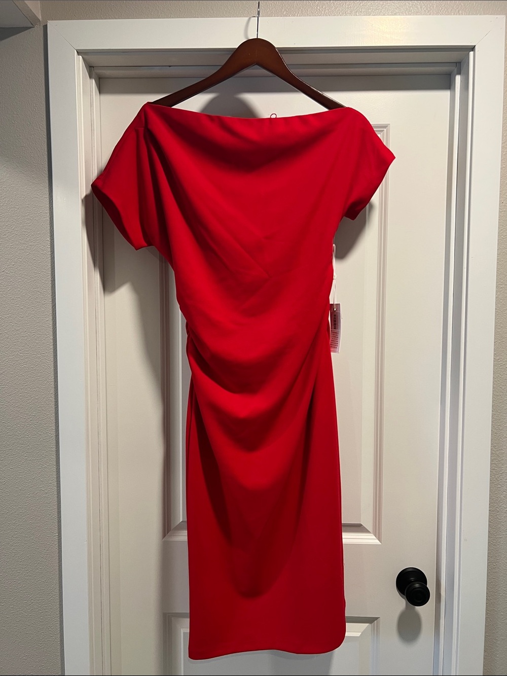 Siena One-Shoulder Crepe Scuba Sheath Dress Size 6 NWT